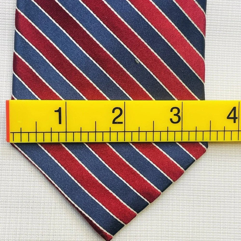 Hart Schaffner Marx Silk Tie Classic‎ Striped Red&blue Classiccore Preppy Retro